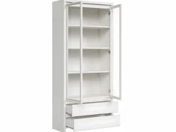 Hot Petits-Meubles Vitrina 2 puertas 2 cajones Soren Blanca Blanco