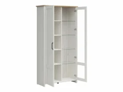 Petits-Meubles Vitrina 2 puertas Aksel Blanco y Madera