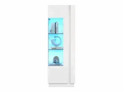 ModernLuxe Vitrina alto brillo 60×40×180 cm - con iluminación LED - 1 puerta -