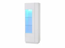ModernLuxe Vitrina alto brillo 60×40×180 cm - con iluminación LED - 1 puerta -