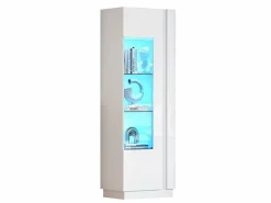 ModernLuxe Vitrina alto brillo 60×40×180 cm - con iluminación LED - 1 puerta -