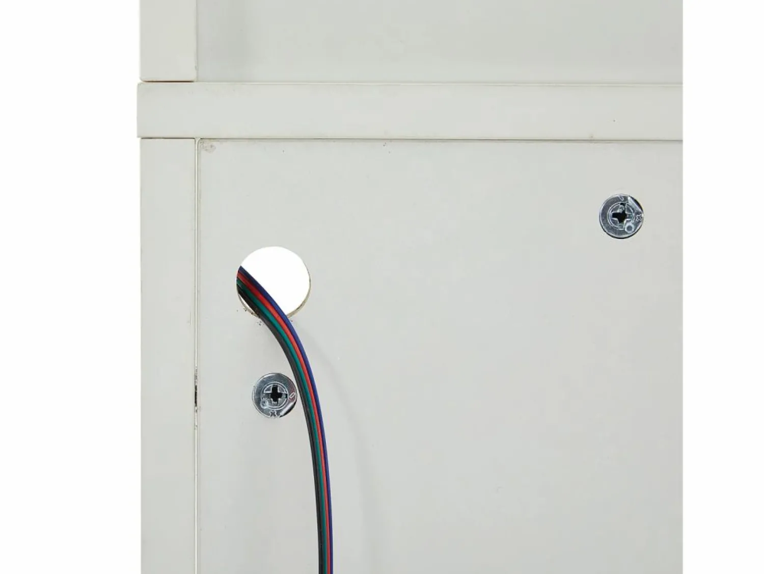 Discount Vitrina blanca - Vitrina con 2 puertas y luces LED - almacenaje abierto - para salón y dormitorio Vitrina