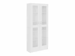 Vitrina Blanca 82,5x30,5x185,5 cm Madera de ingeniería Blanco