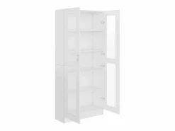 Vitrina Blanca 82,5x30,5x185,5 cm Madera de ingeniería Blanco