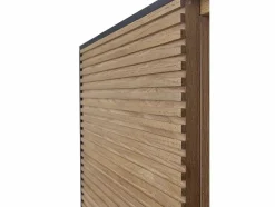Vitrina chapada en madera de fresno color con puertas en natural