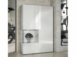 Best Vitrina Cómoda Morena, cuerpo en mate/ puerta derecha e inserción en de alto brillo Blanco