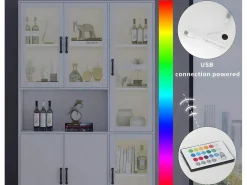ModernLuxe Vitrina con iluminación LED - estantes con 6 puertas - Al. 200 cm -
