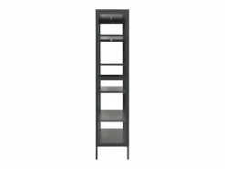 vidaxl Vitrina de acero y vidrio templado 90x40x180 cm