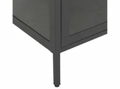 vidaxl Vitrina de acero y vidrio templado 90x40x180 cm