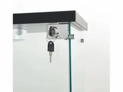 Sale Vitrina de cristal - mueble expositor para colecciones con iluminación LED - 1 puerta y 4 estantes - vitrina para figuras Vitrina