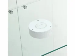 Vitrina de cristal - Vitrina de colección con puertas - Iluminación LED - 2 puertas, 4 estantes - 80,5×36,5×164 cm - Blanco
