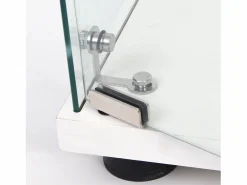 Hot Vitrina de cristal 42×36×125cm GARHELPER - 3 estantes - 1 puerta - Cristal templado - Vitrina
