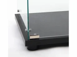 Outlet Vitrina de cristal de 3 estantes con puerta, estantería independiente para sala de estar, dormitorio y oficina, 42 x 36 x 125 cm, color Negro