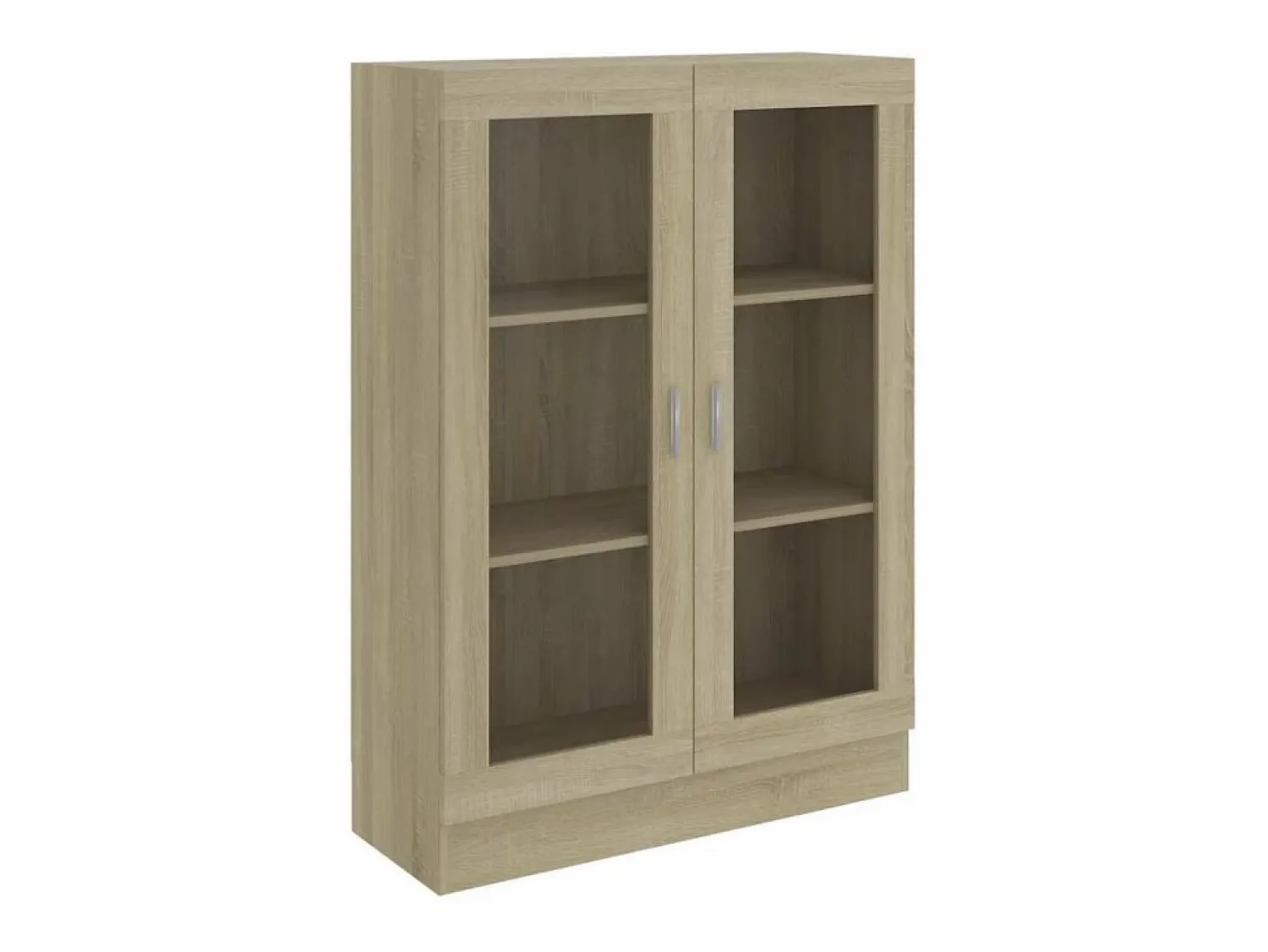 Discount vidaxl Vitrina de madera contrachapada color roble 82,5x30,5x115 cm Marru00f3n
