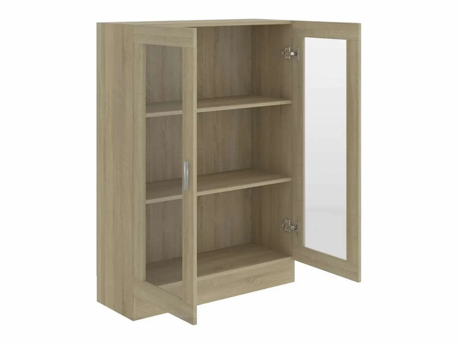 Discount vidaxl Vitrina de madera contrachapada color roble 82,5x30,5x115 cm Marru00f3n
