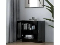 Clicnbuy Vitrina de madera contrachapada 82,5x30,5x80 cm