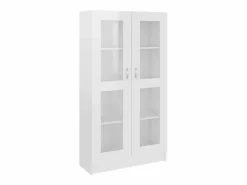 Vitrina de madera contrachapada brillo 82,5x30,5x150 cm Vitrina