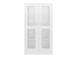 Vitrina de madera contrachapada brillo 82,5x30,5x150 cm Vitrina