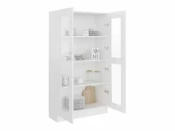 Best Vitrina de madera contrachapada 82,5x30,5x150 cm Vitrina