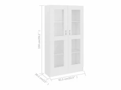 Best Vitrina de madera contrachapada 82,5x30,5x150 cm Vitrina