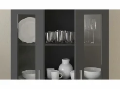 Outlet Vitrina de madera contrachapada 82,5x30,5x150 cm Vitrina