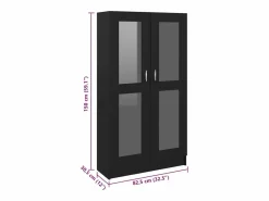 Outlet Vitrina de madera contrachapada 82,5x30,5x150 cm Vitrina