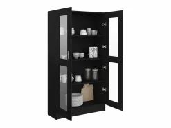 Outlet Vitrina de madera contrachapada 82,5x30,5x150 cm Vitrina