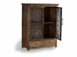 Clearance Giner y colomer Vitrina de madera de mango marrón envejecida Multicolor