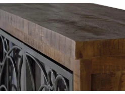 Clearance Giner y colomer Vitrina de madera de mango marrón envejecida Multicolor