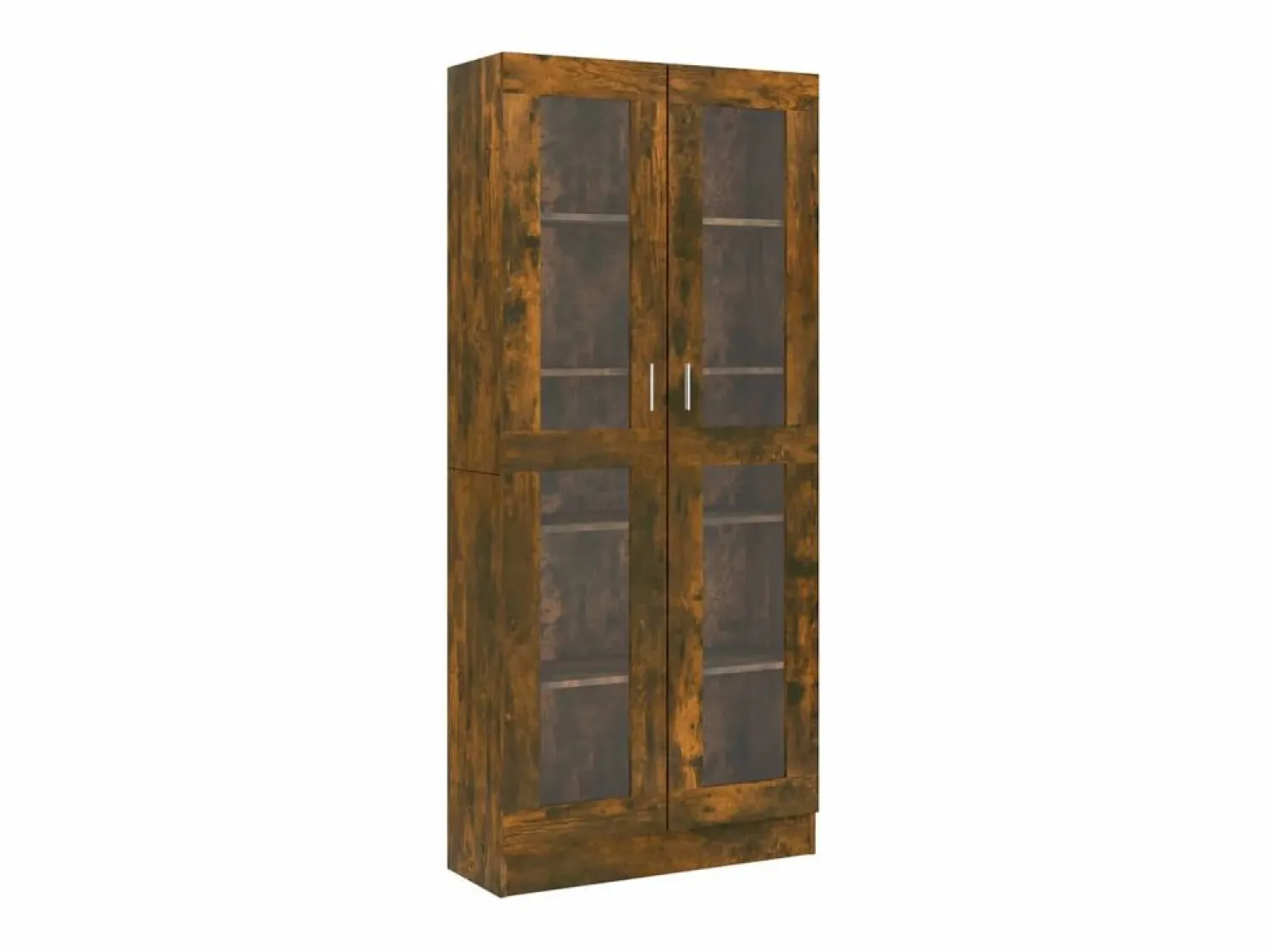Hot Vitrina madera contrachapada roble ahumado 82,5x30,5x185,5 cm ES376461 Marru00f3n