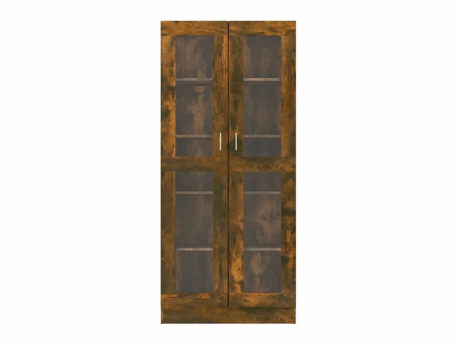 Hot Vitrina madera contrachapada roble ahumado 82,5x30,5x185,5 cm ES376461 Marru00f3n