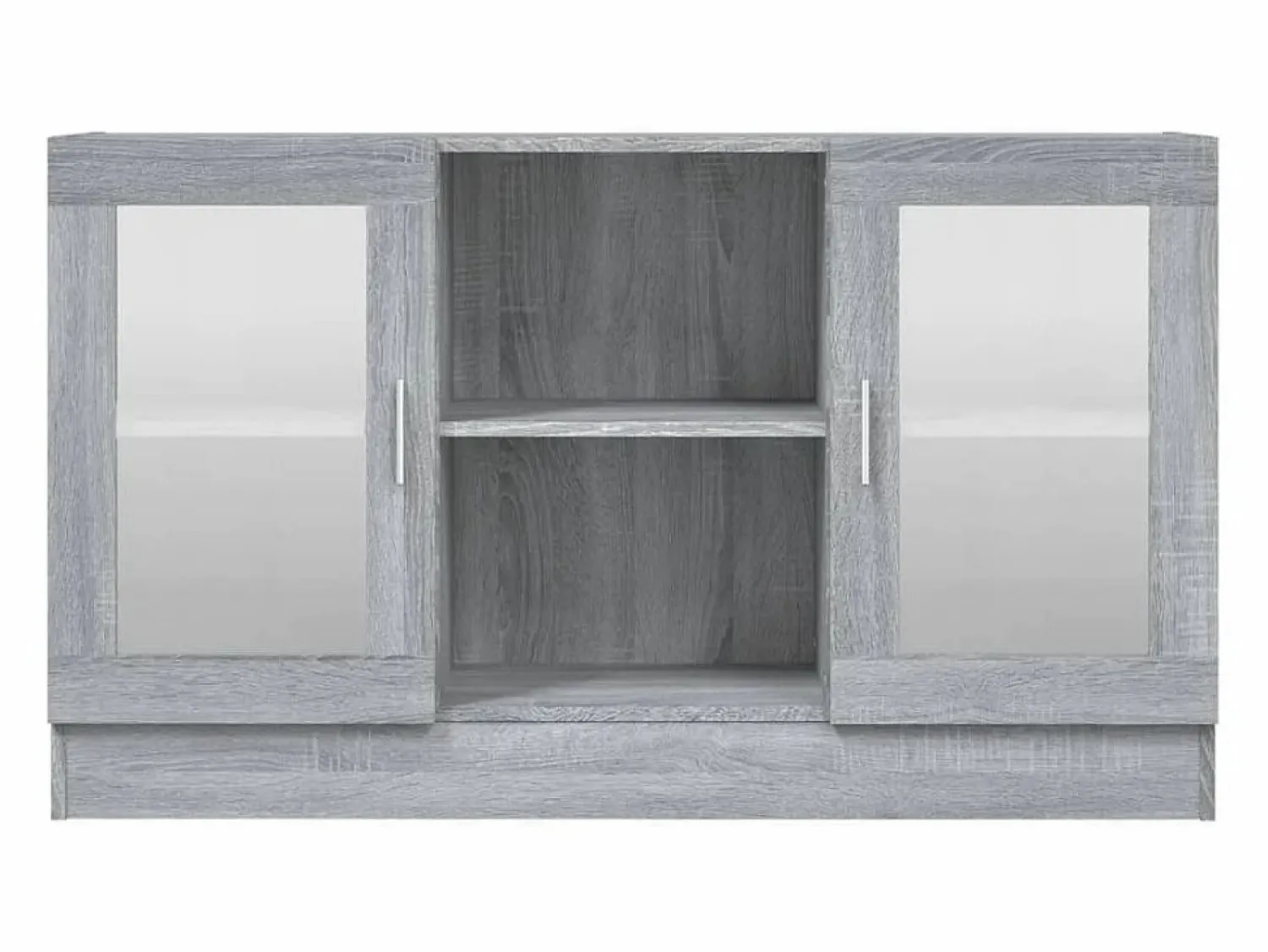 New Vitrina madera contrachapada Sonoma 120x30,5x70 cm ES861533 Gris