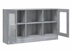 New Vitrina madera contrachapada Sonoma 120x30,5x70 cm ES861533 Gris