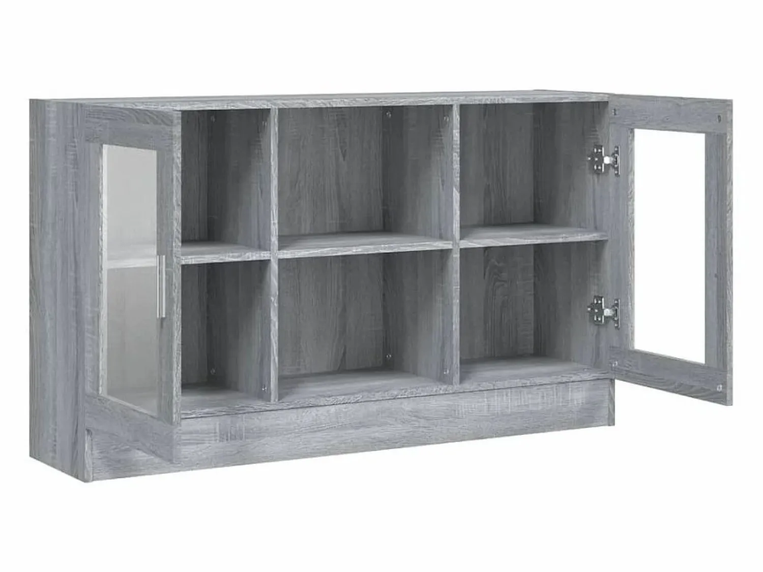 New Vitrina madera contrachapada Sonoma 120x30,5x70 cm ES861533 Gris
