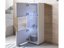 MB Muebles Bonitos Vitrina para Salón comedor en con LED 40x29x128cm Luke V3