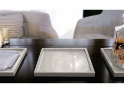 Best Vladon Cuenco decorativo Maya, moderno Plato decorativo cuadrado, , Juego de 2 (20 x 1,8 x 20 cm) Beige