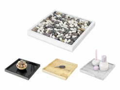Vladon Cuenco decorativo Maya, moderno Plato decorativo cuadrado, (20 x 1,8 x 20 cm)