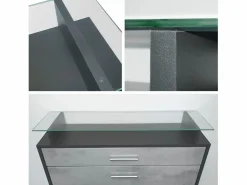 Best Vladon Mueble recibidor Malea, Mueble de entrada compuesto por 1 Zapatero colgante, 1 Espejo de pared y 2 Percheros, Blanco mate/ de alto brillo Armario De Entrada