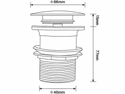 MIRLO Válvula lavabo BAFFIN cromado