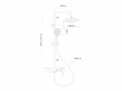 Discount Waterbox II columna de ducha mecánica cromada Columna De Ducha