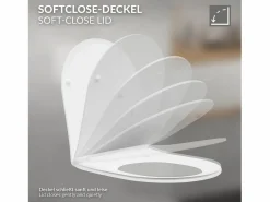 Sale WC cerámico suspendido brillante corto 49 cm sin borde, nanorecubrimiento Inodoro Suspendido