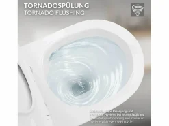 LuxeBath WC Cerámico suspendido 49cm sin reborde corto con sistema softclose