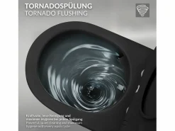 WC cerámico suspendido con función bidé y tornado largo 53,5 cm softclose Inodoro Suspendido