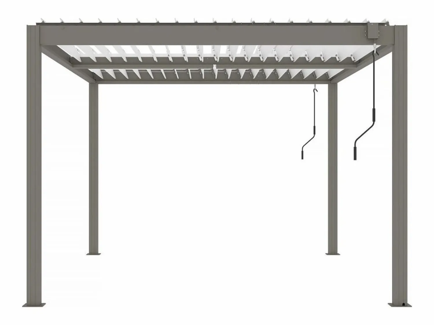 Clearance Habitat et jardin Windsor" pérgola bioclimática de aluminio con led 3 x 4 - Taupe Topo