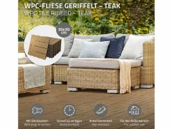 WPC Baldosas 30x30 cm - 44 unid. por 4m² Terraza