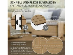 ECD Germany 55x Baldosas de terraza de WPC 30x30 cm teca 5m²