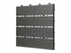 Outlet ECD Germany 11x Baldosas para terraza WPC 30x30 cm 1 m² baldosas antracita Gris