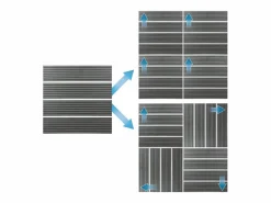 Outlet ECD Germany 11x Baldosas para terraza WPC 30x30 cm 1 m² baldosas antracita Gris