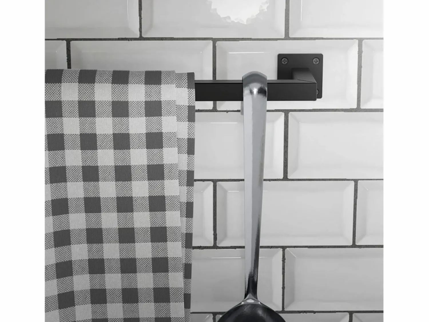 ML-DESIGN 2x Perchero de pared para vestidor/armario barra para ropa/toallas 90x12cm