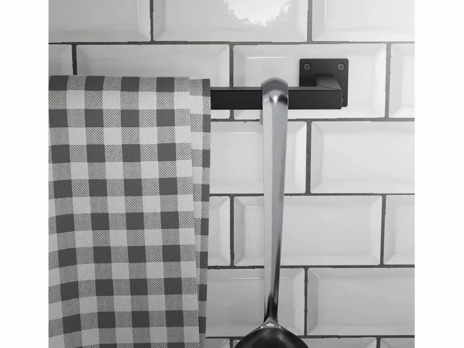 Online ML-DESIGN 3x Perchero de pared para vestidor/armario barra para ropa/toallas 60x12cm Negro